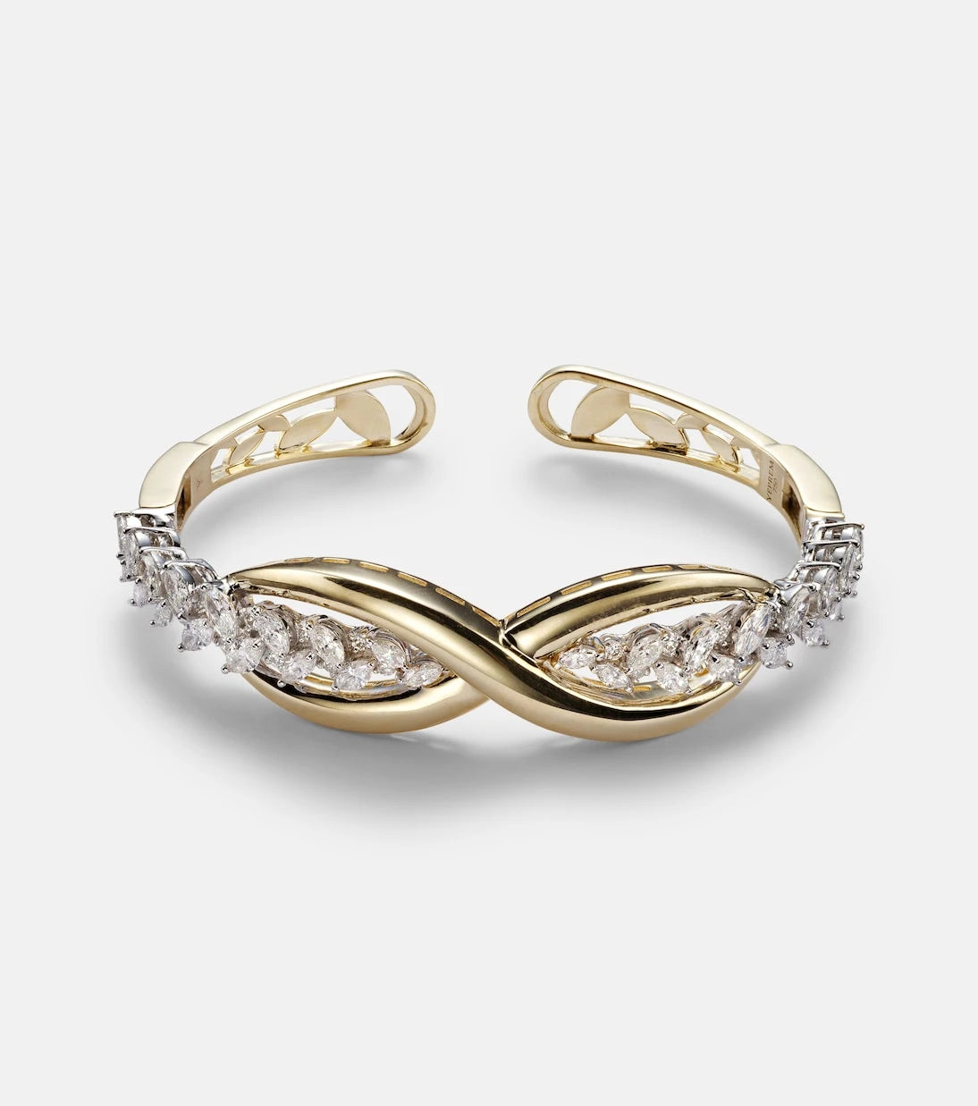 Yeprem - Golden Strada 18kt gold bangle with diamonds