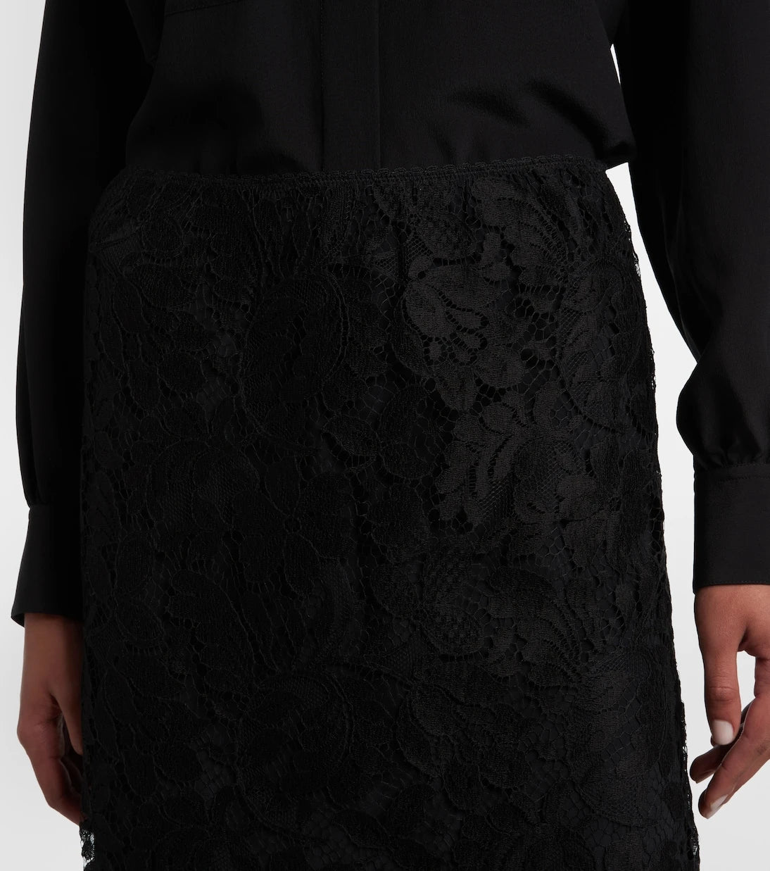 Chloé - Floral cotton-blend lace miniskirt
