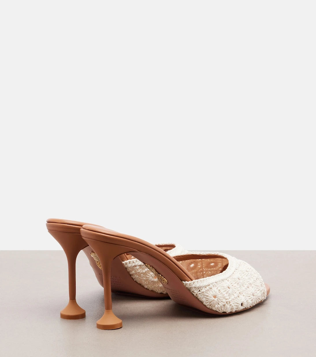 Aquazzura - Loom macramé mules