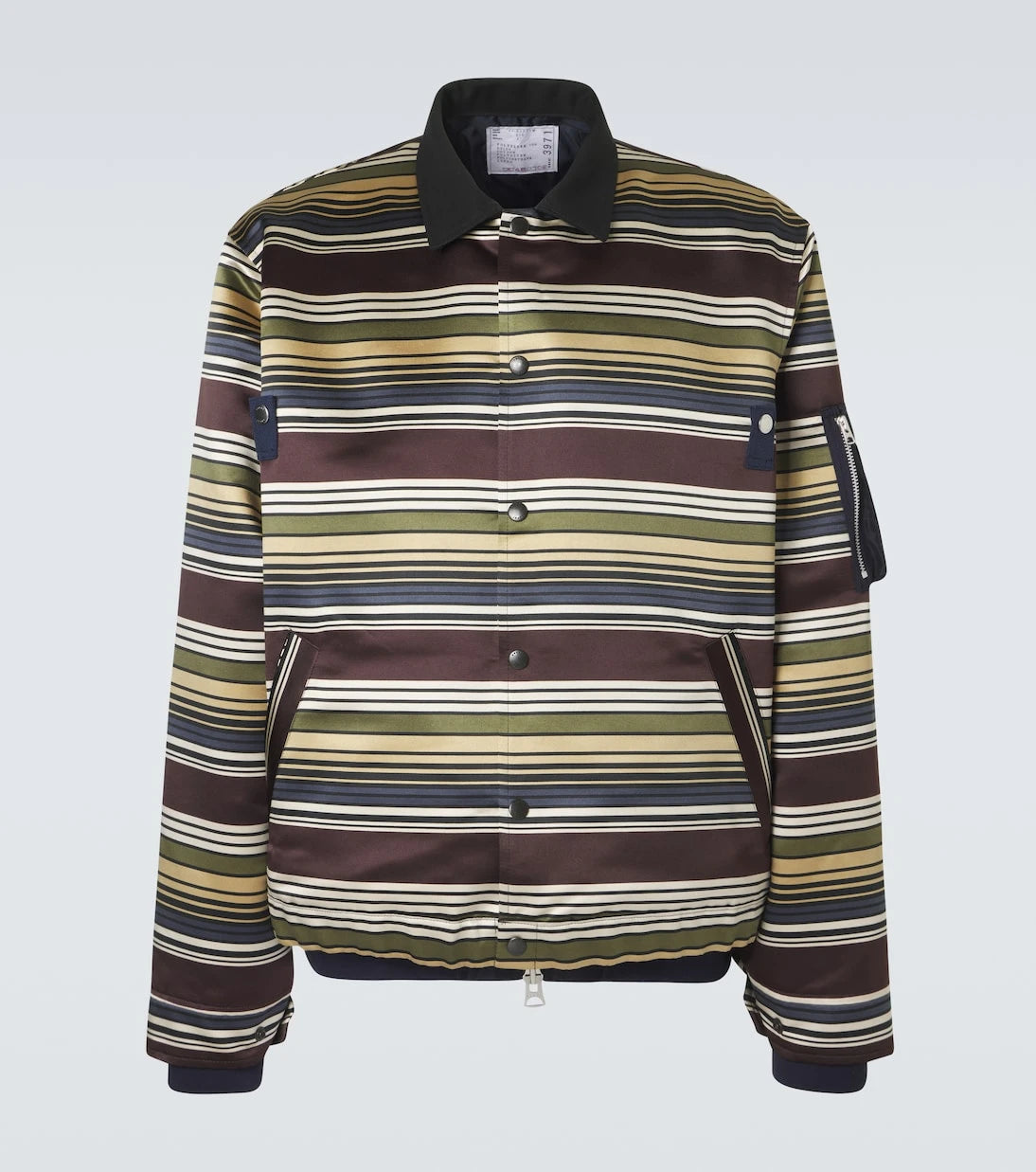 Sacai - Striped blouson jacket