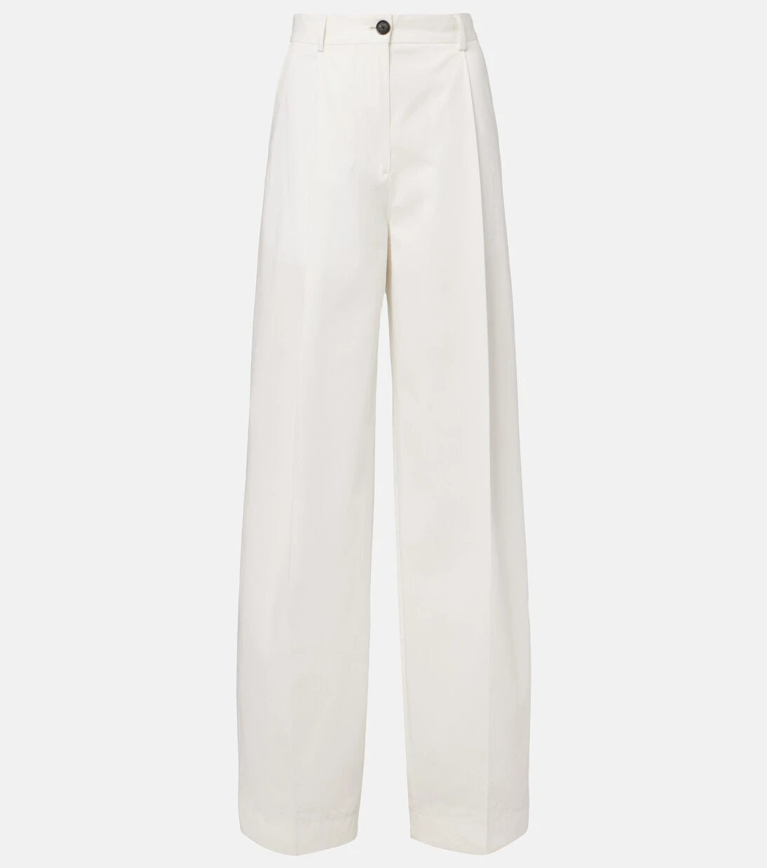 Toteme - Pleated cotton wide-leg pants