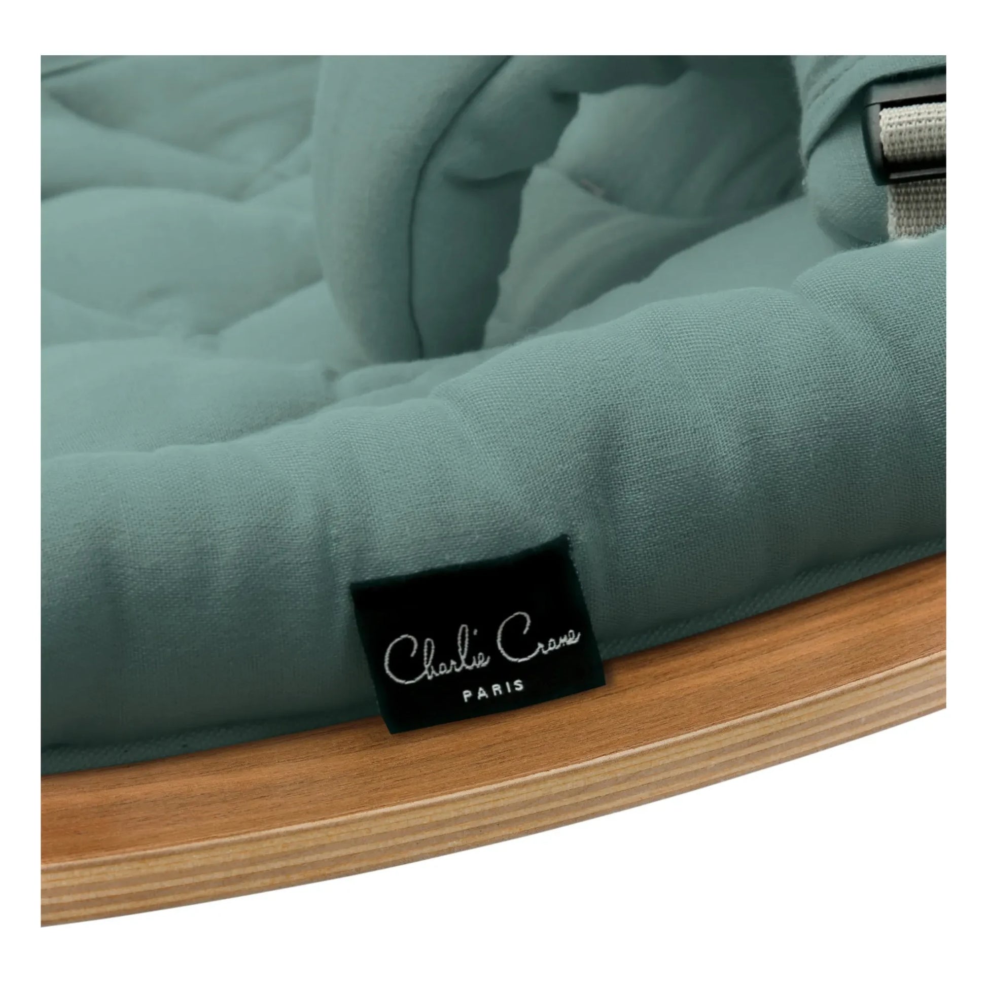 Charlie Crane - Levo Walnut Baby Bouncer | Storm Blue