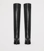 Saint Laurent Black Patent Leather Jill Knee-High Boots 75