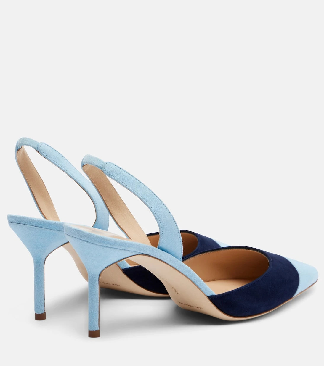 Manolo Blahnik - Capsli süet arkası açık topuklu ayakkabı
