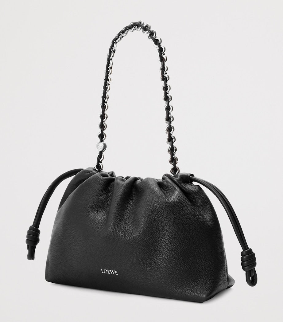 Medium Leather Flamenco Shoulder Bag