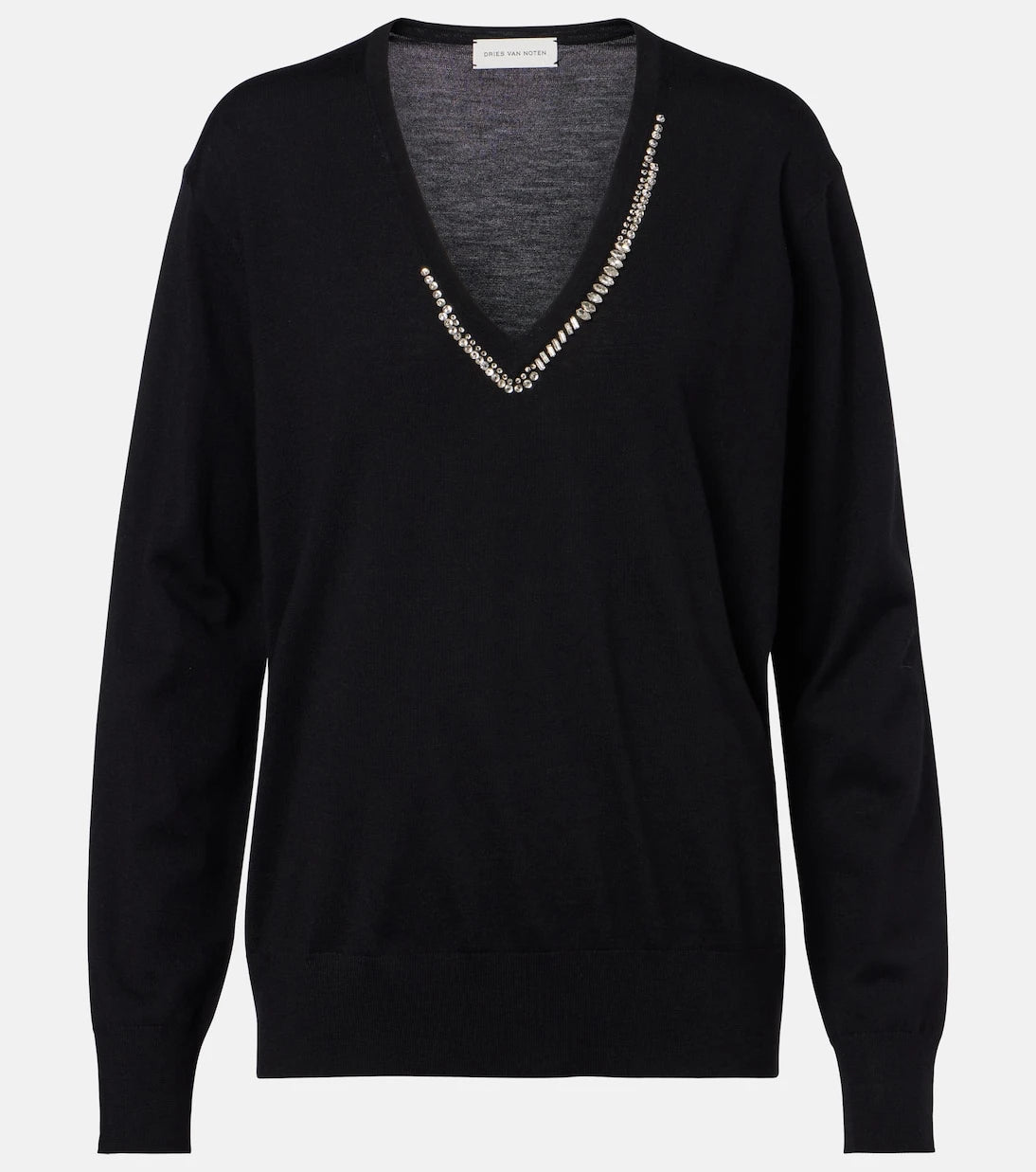 Dries Van Noten - Embellished wool sweater