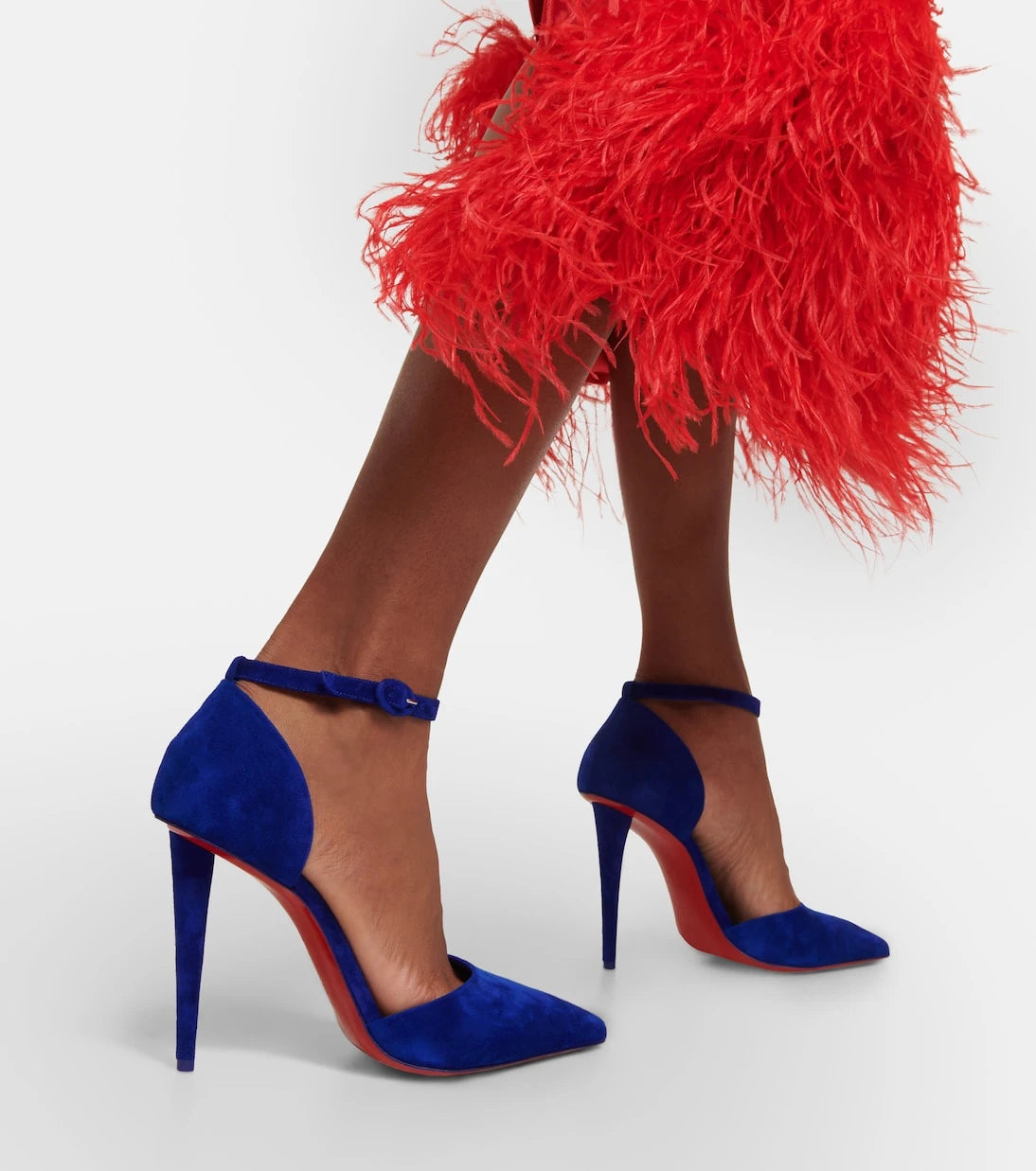 Christian Louboutin - Astrida Bride 100 suede pumps