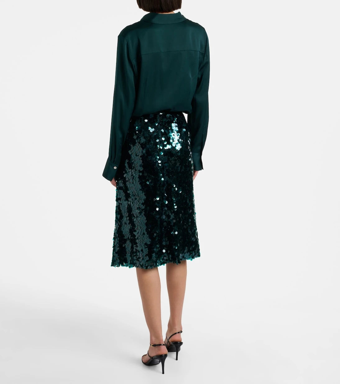Vince - Lucite sequined midi skirt