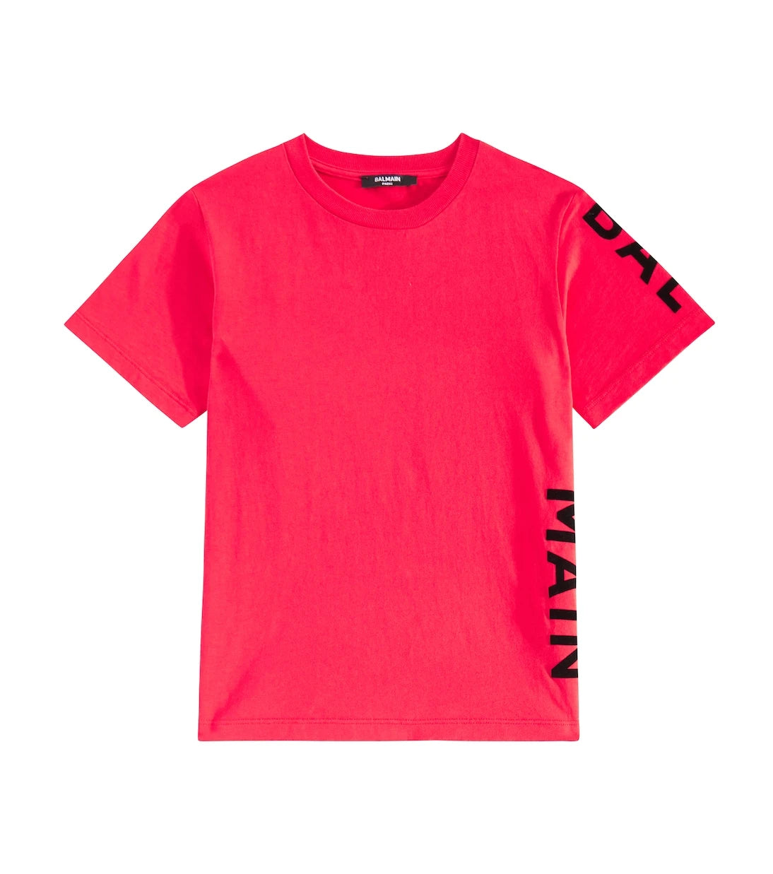 Balmain Kids - تي شيرت جيرسيه قطني بالشعار
