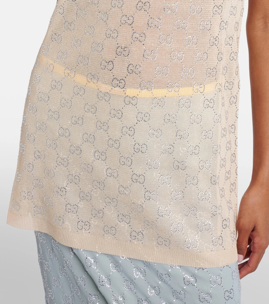 Gucci - GG Crystal silk tank top