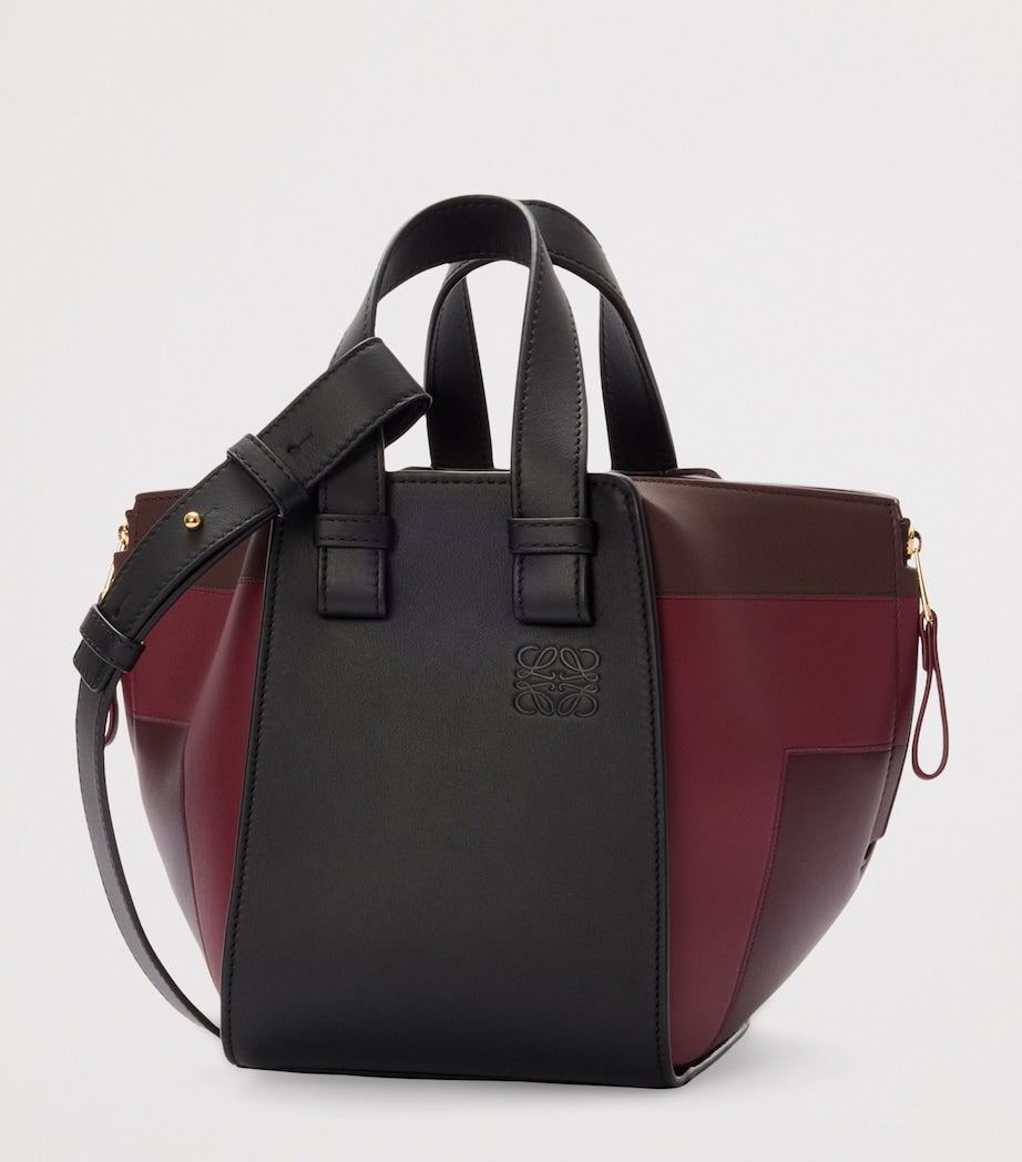 LOEWE Black x Albers Leather Hammock Top-Handle Bag
