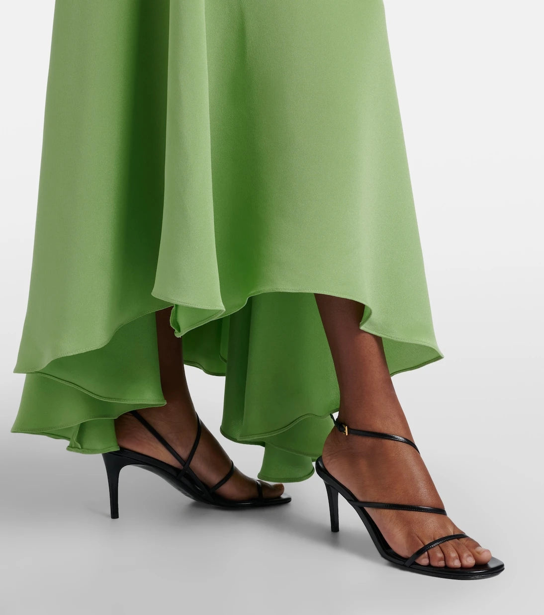Rodarte - Puff-sleeve silk crêpe maxi dress