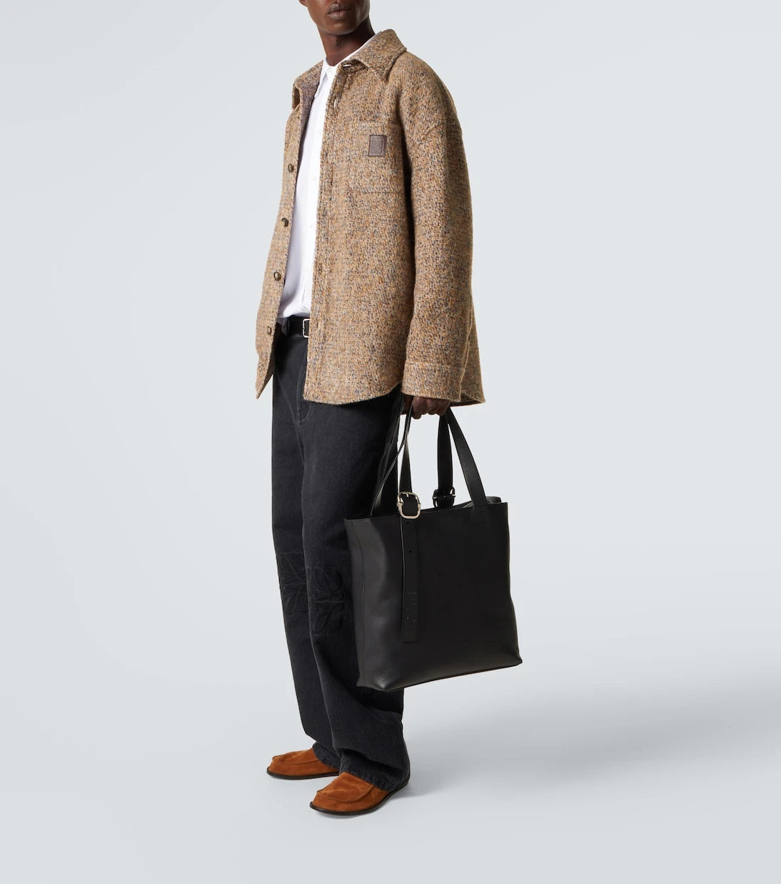 Loewe - Loop leather tote bag