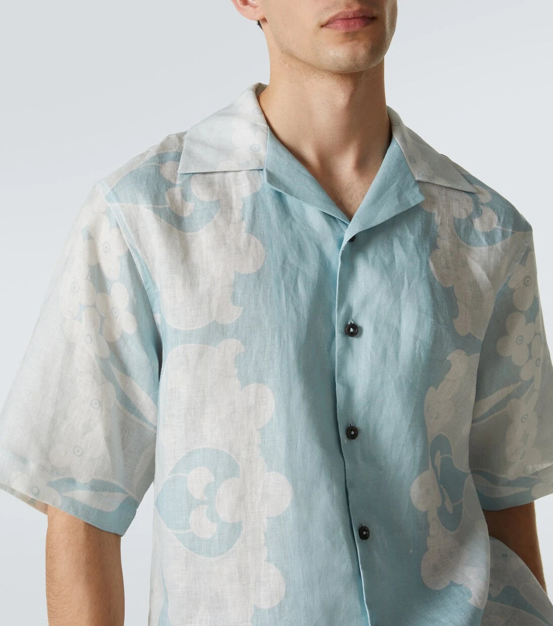 Commas - Paradise Floral linen bowling shirt