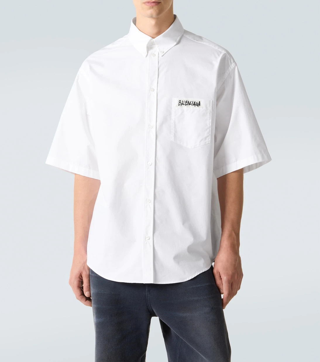 Balenciaga - Masking Tape cotton poplin shirt