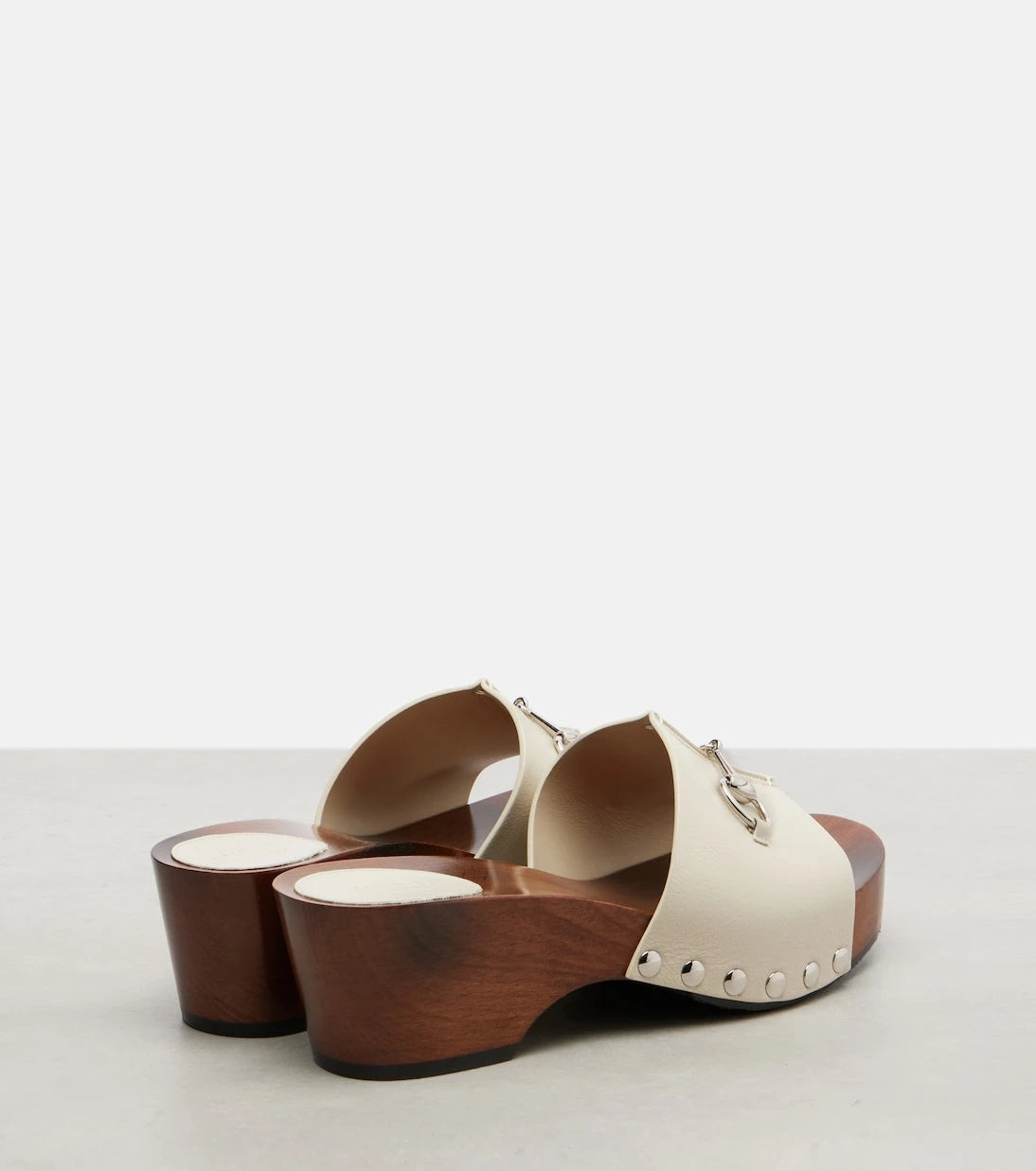 Gucci - Horsebit leather clogs