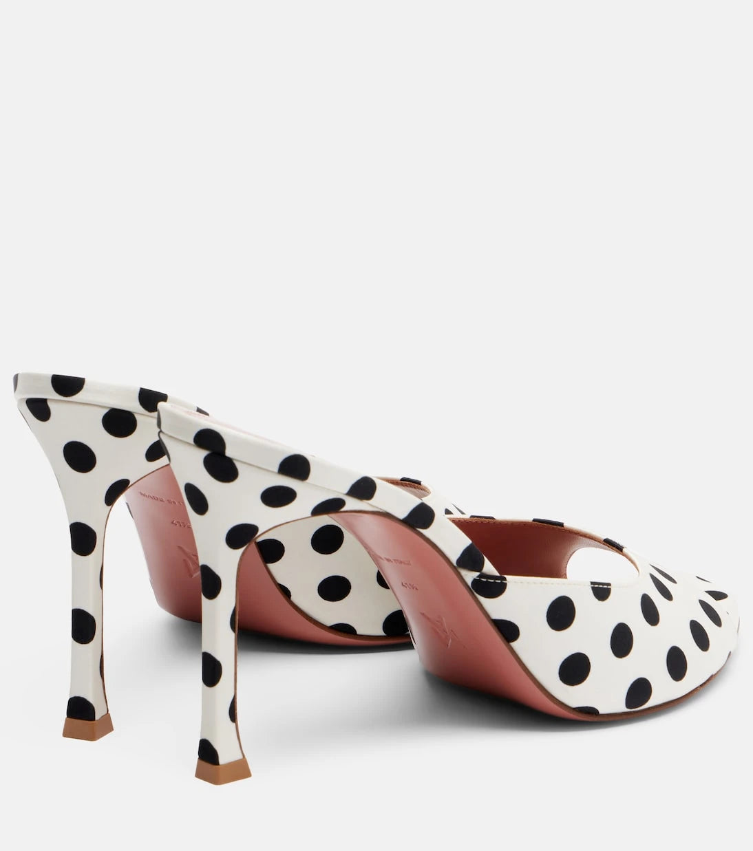 Amina Muaddi - Alexa polka-dot satin mules