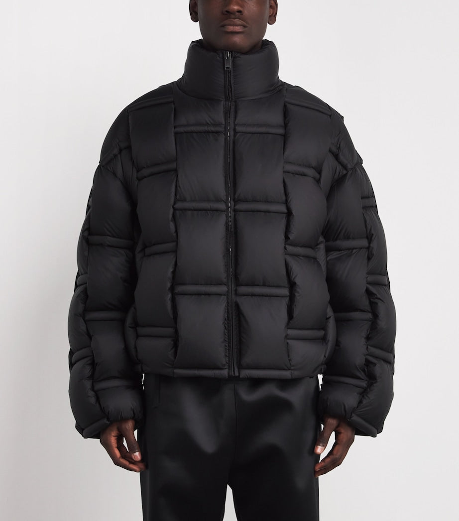 Raxxy Black 3D Down-Filled Angular Puffer Jacket