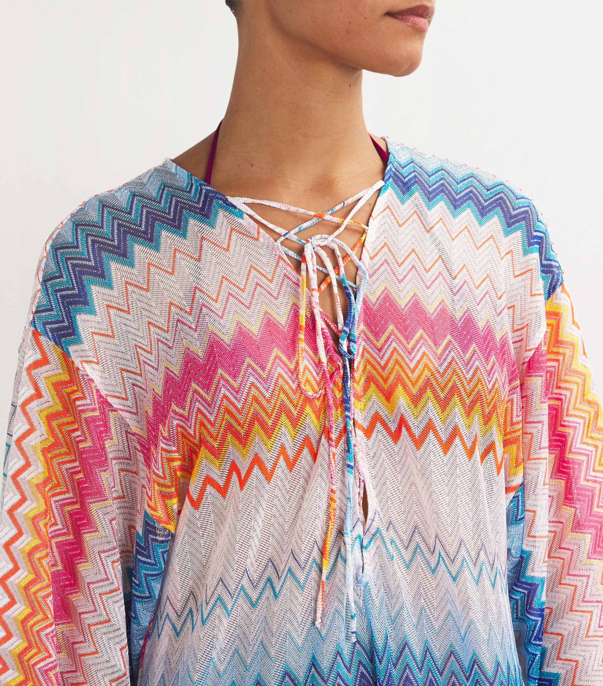 Missoni Multi Zigzag V-Neck Kaftan