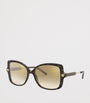 Versace Brown Acetate Butterfly Sunglasses