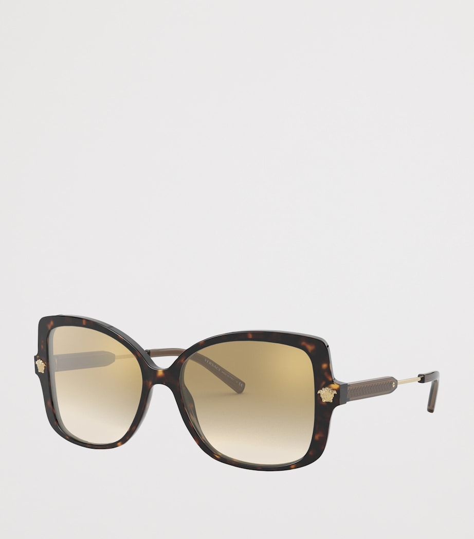 Versace Brown Acetate Butterfly Sunglasses