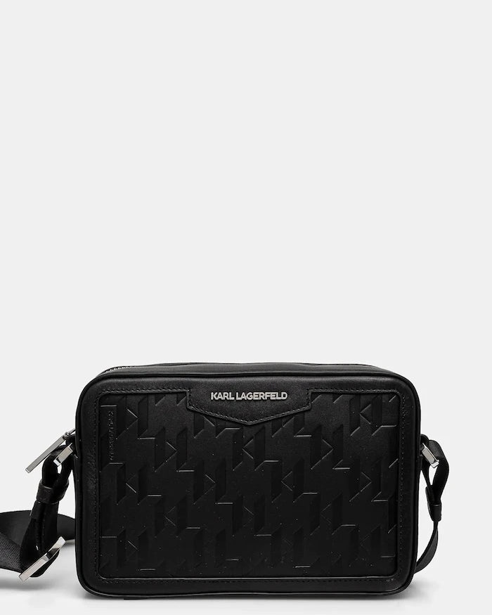 Karl Lagerfeld erkek deri çapraz çanta K/LOOM