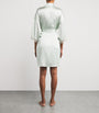 Hanro Green Silk Lace-Trim Robe