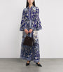 Alice+Olivia Blue Chassidy Bell-Sleeve Maxi Dress