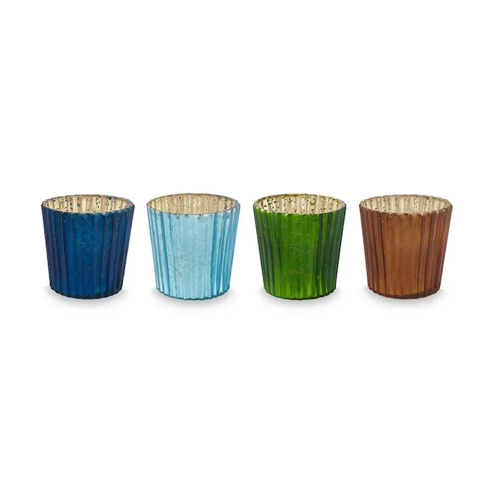 Декоративен свещник Pip Studio Glass Blue 7 x 7 cm (4 броя)
