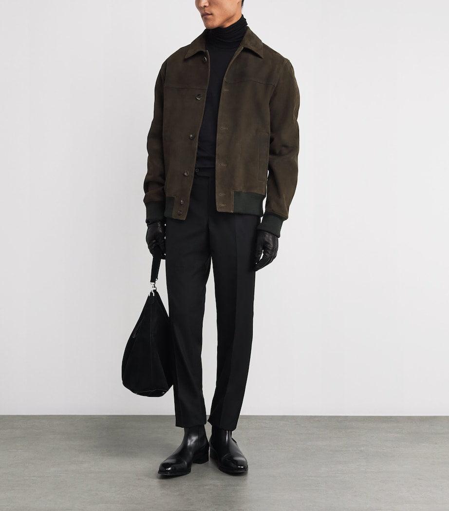 Isaia Black Wool-Silk-Cashmere Rollneck Sweater