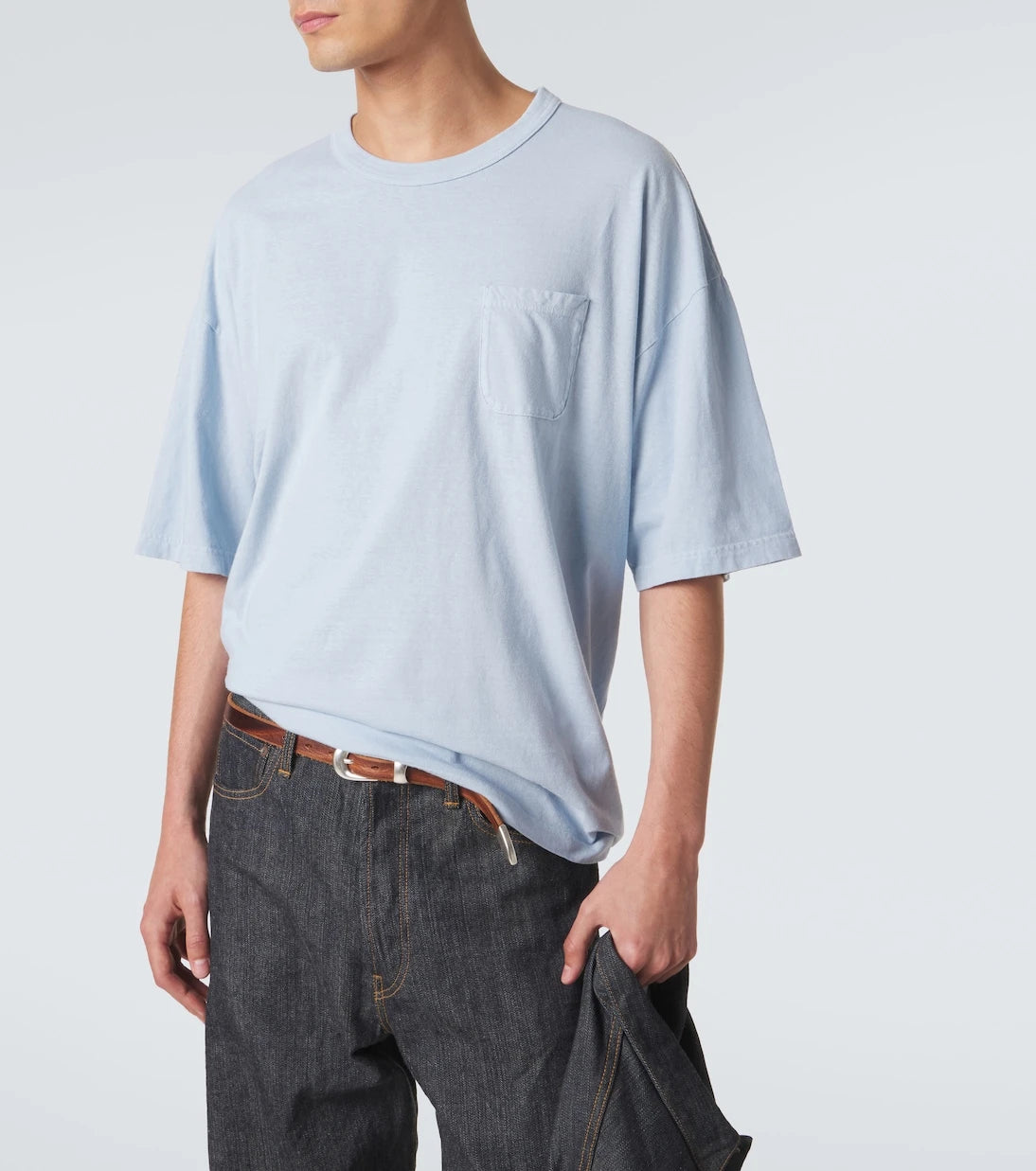 Visvim - تي شيرت مونـدو كبير الحجم من قطن الجيرسيه