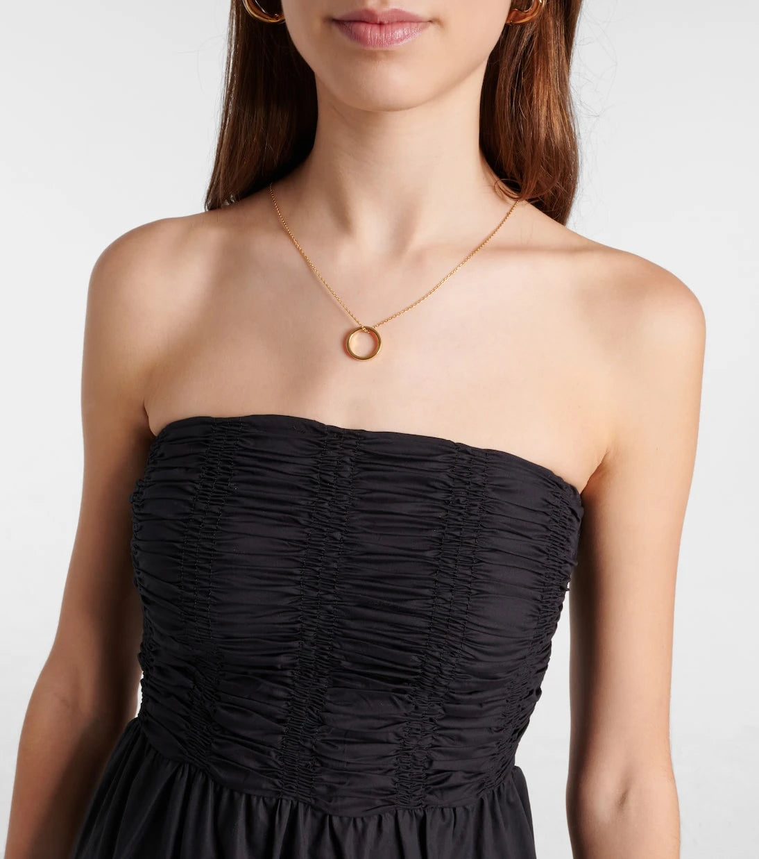 Faithfull - Dominquez strapless cotton midi dress