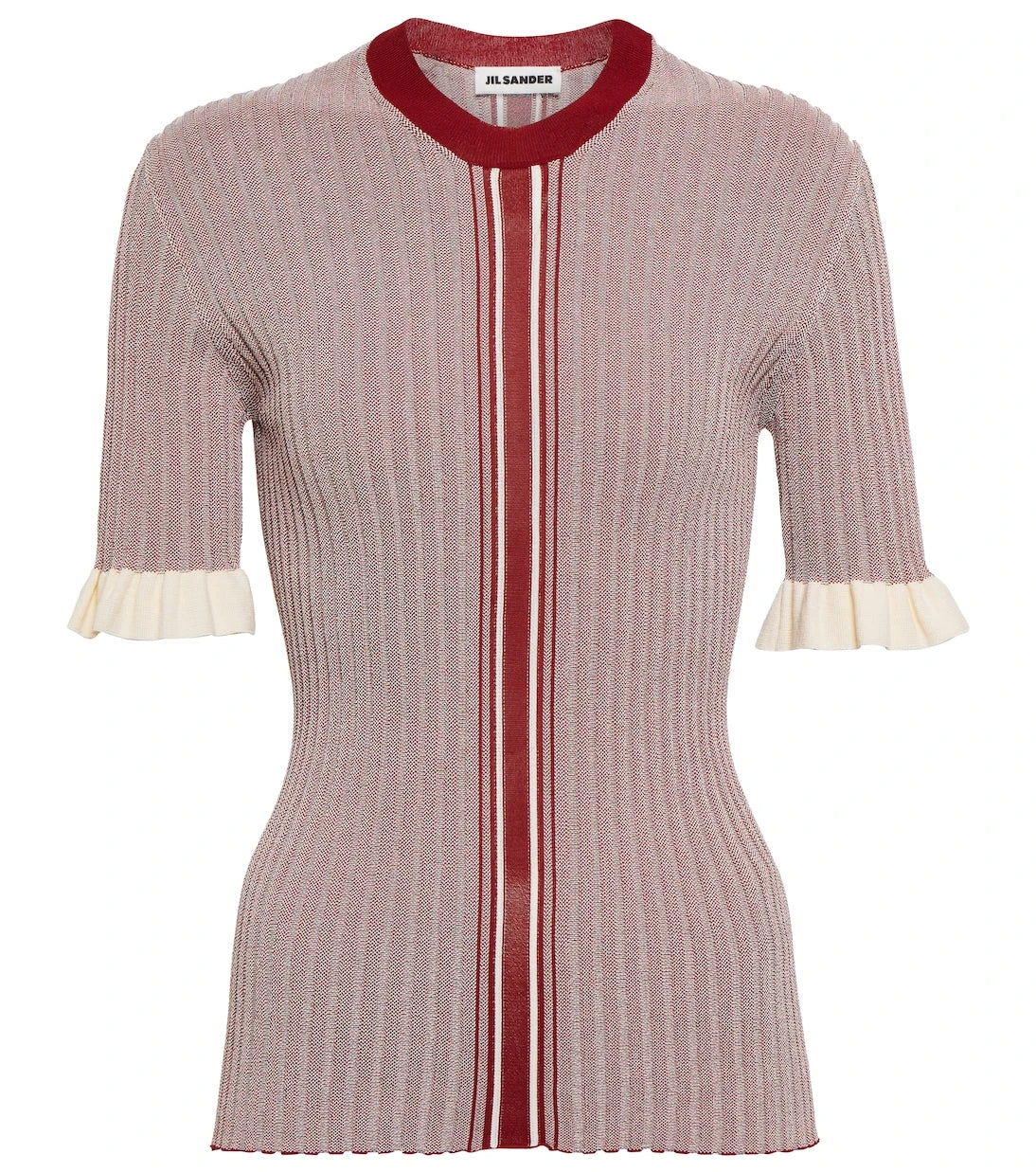 Jil Sander - Striped ribbed-knit top