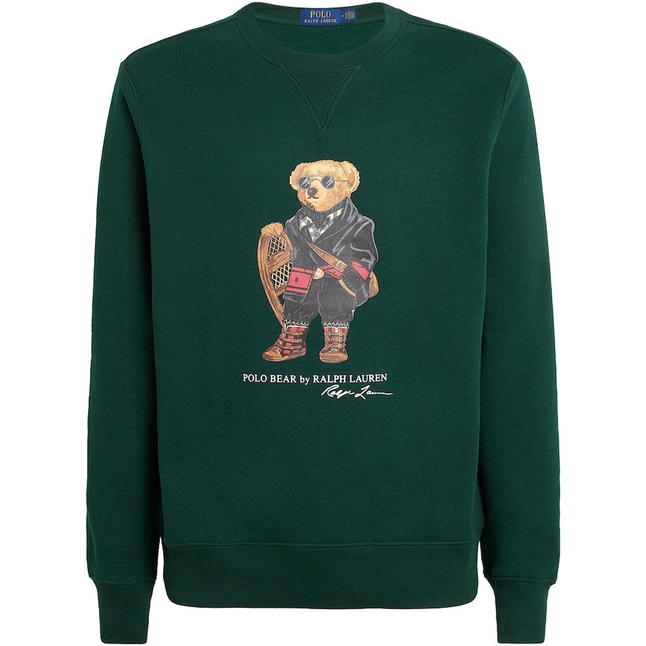 Green Cotton Holiday Bear Sweatshirt