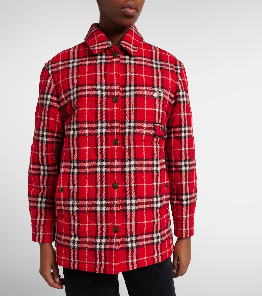 Burberry - Burberry Check padded wool jacket