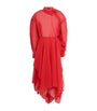 A.W.A.K.E. Mode Red Silk Organza Shirt Midi Dress