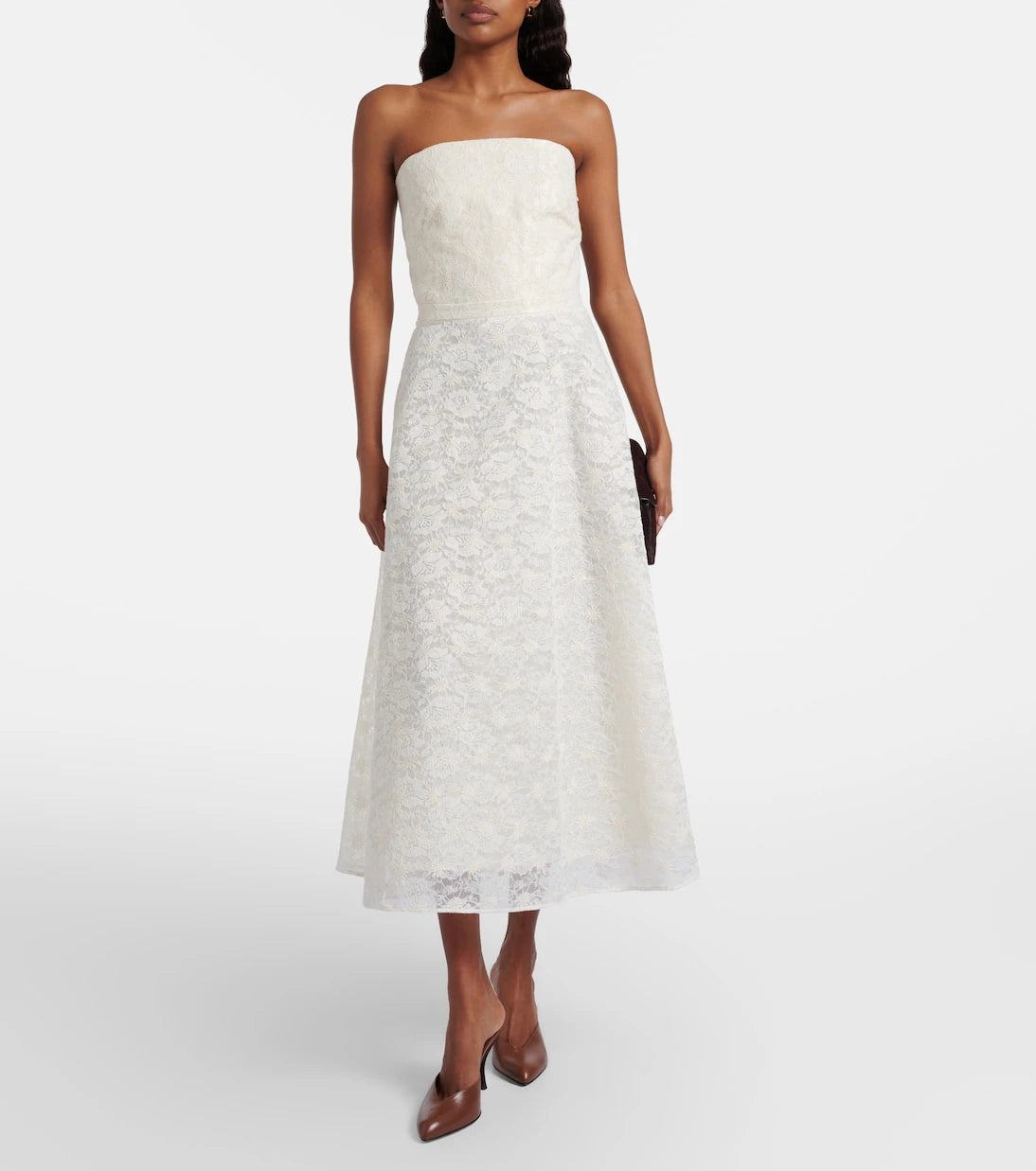 Max Mara - Avena embroidered midi skirt