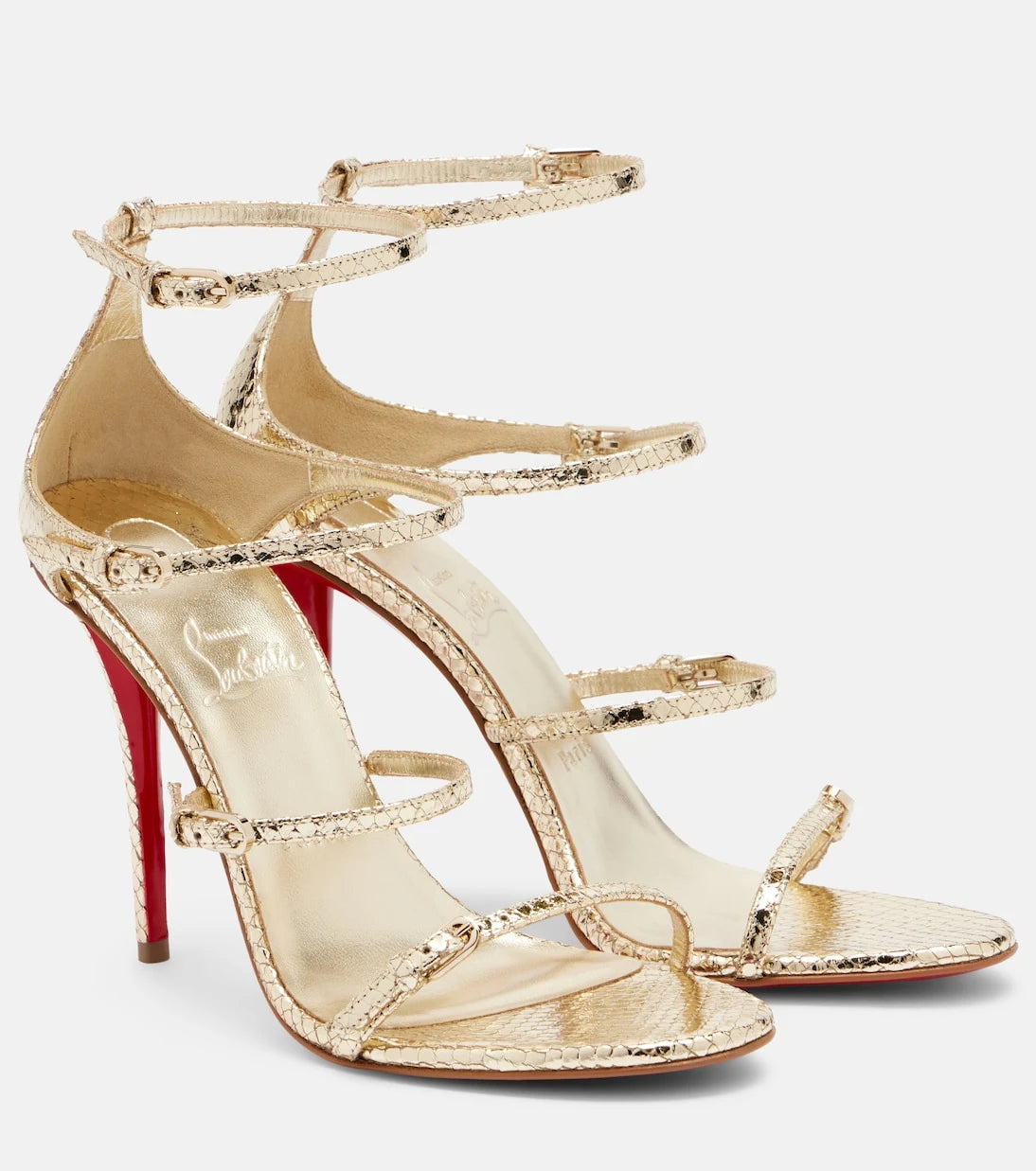 Christian Louboutin - Millenium snake-effect leather sandals