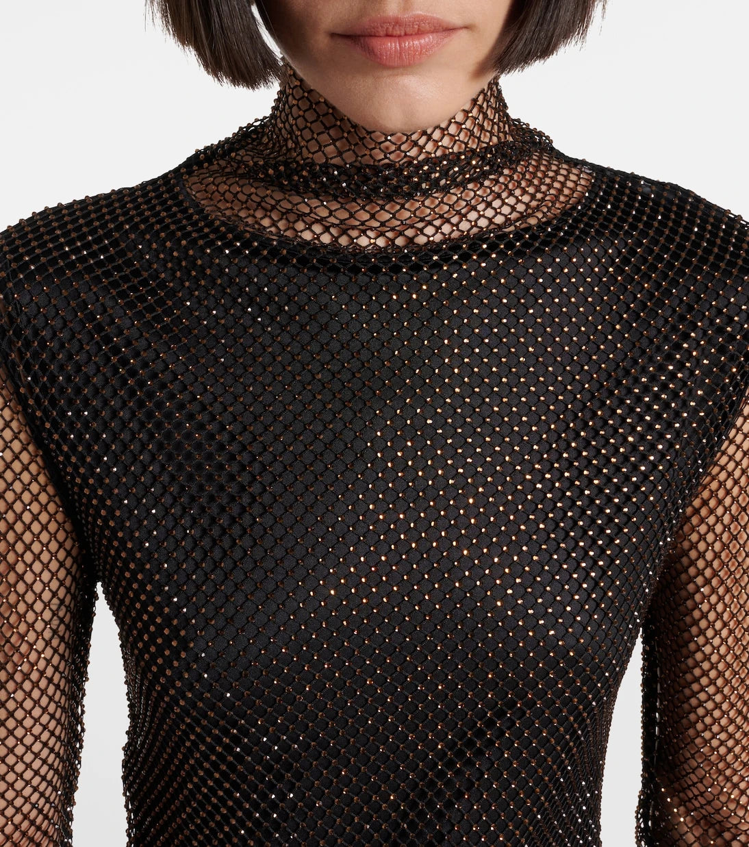 Sportmax - Gerarda embellished mesh top