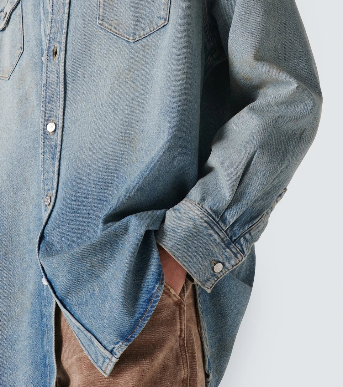 Acne Studios - قميص دينم متعرق