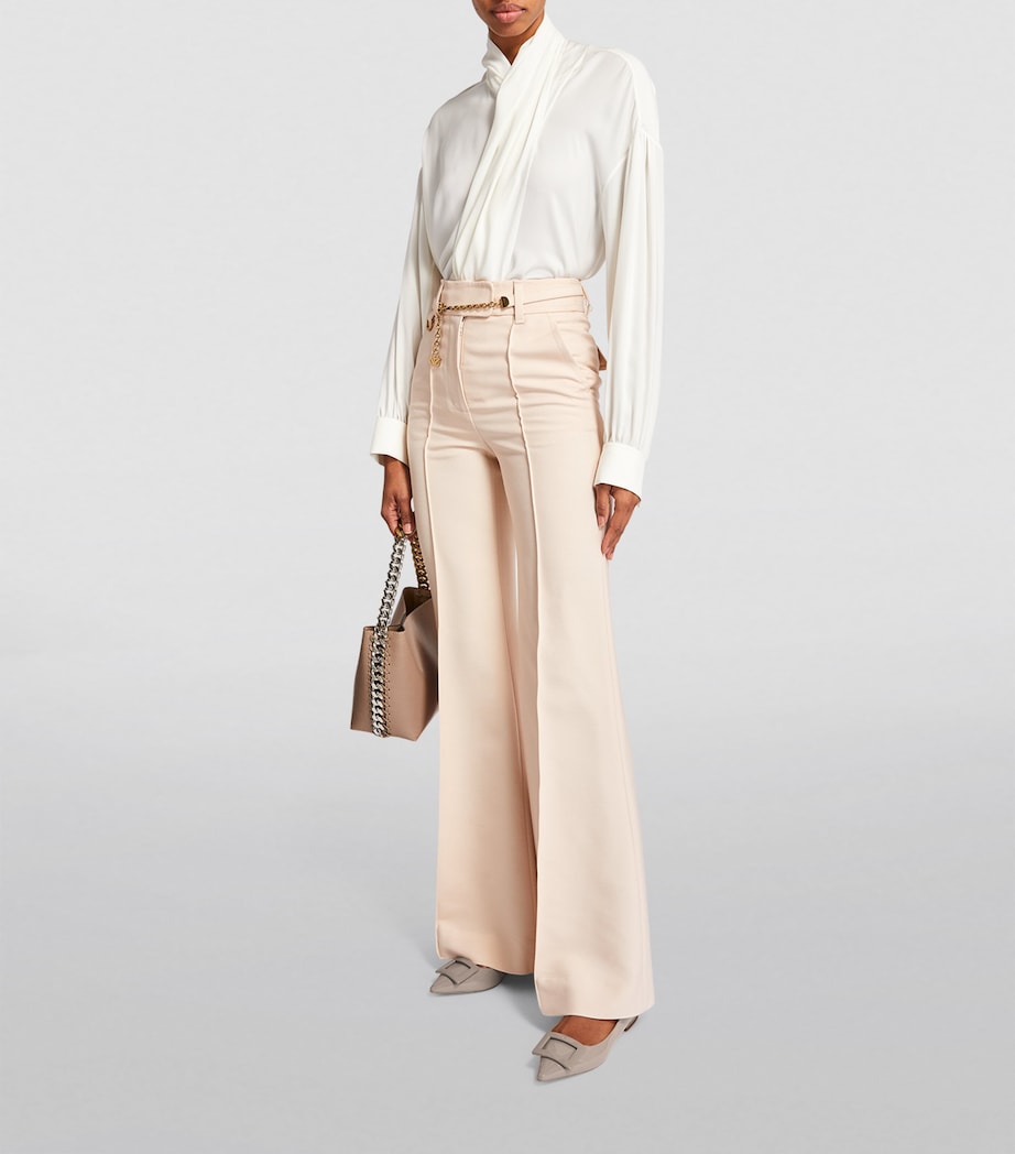 Roger Vivier Brown Leather Gommettine Ballet Flats