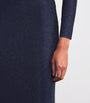 Self-Portrait Navy Embellished Cut-Out Maxi Dress