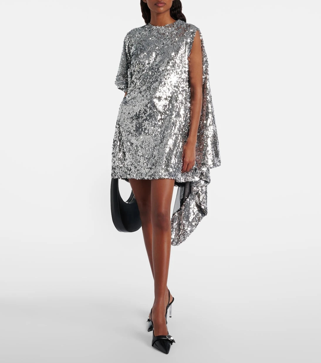 Coperni - Zero Waste draped sequined minidress