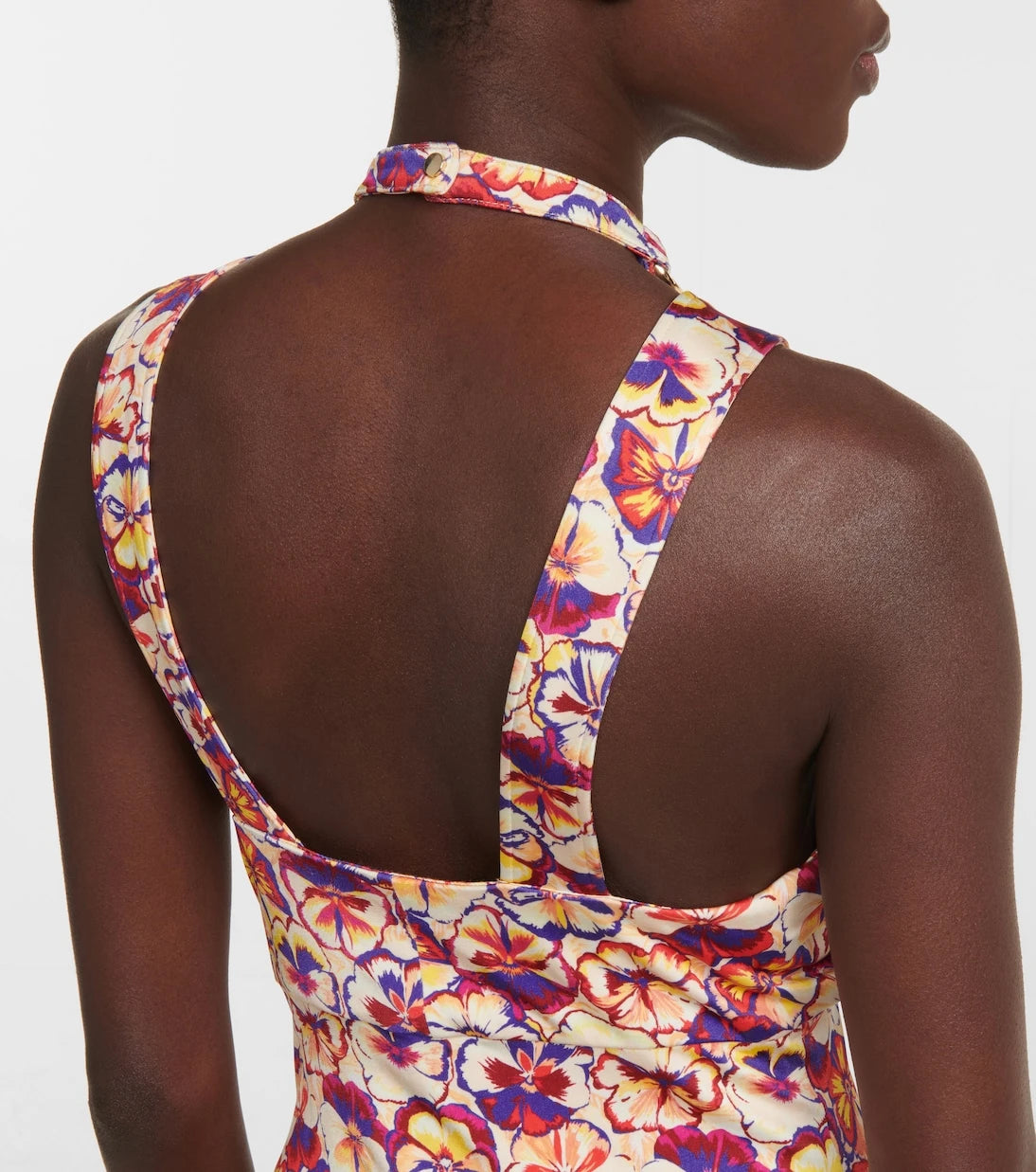 Rabanne - Chainlink floral jersey midi dress