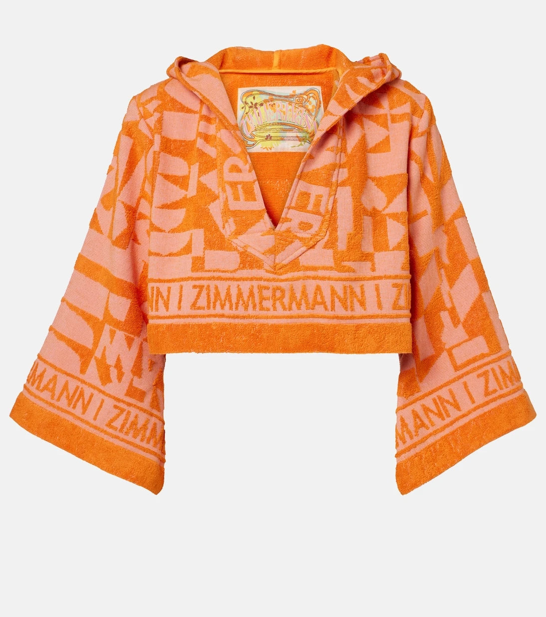 Zimmermann - Solstice Towelling cotton terry crop top