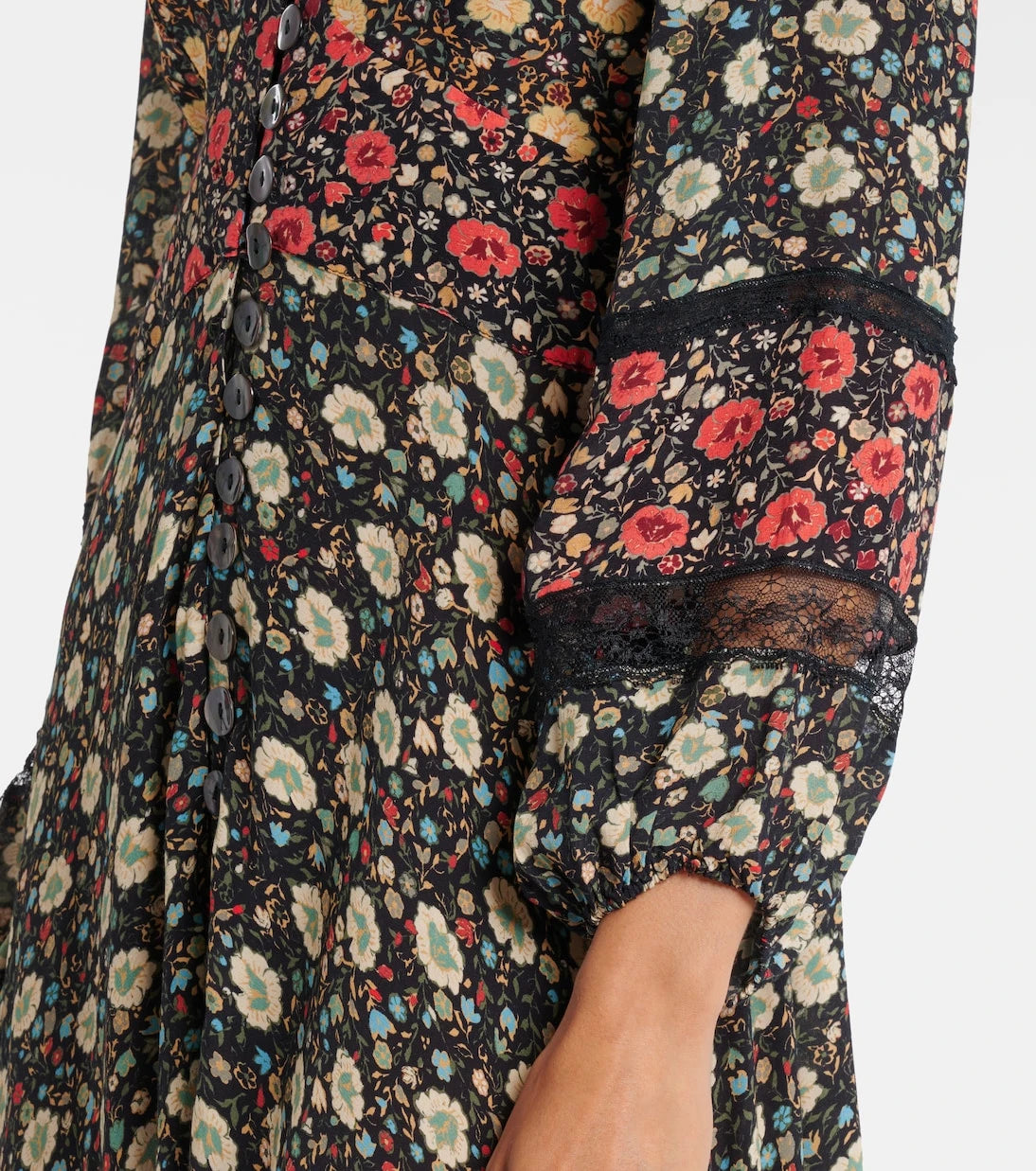 Rixo - Raven printed crêpe de chine midi dress