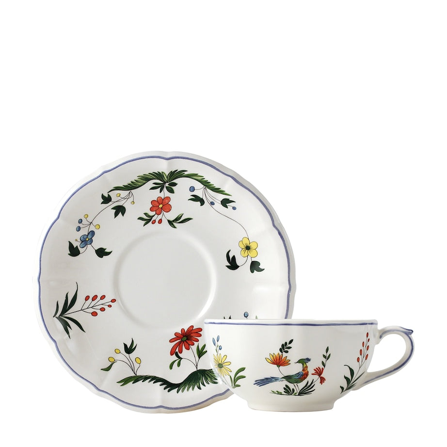 Set of 2 Oiseaux Paradis Breakfast Cups and Saucers (18cm)