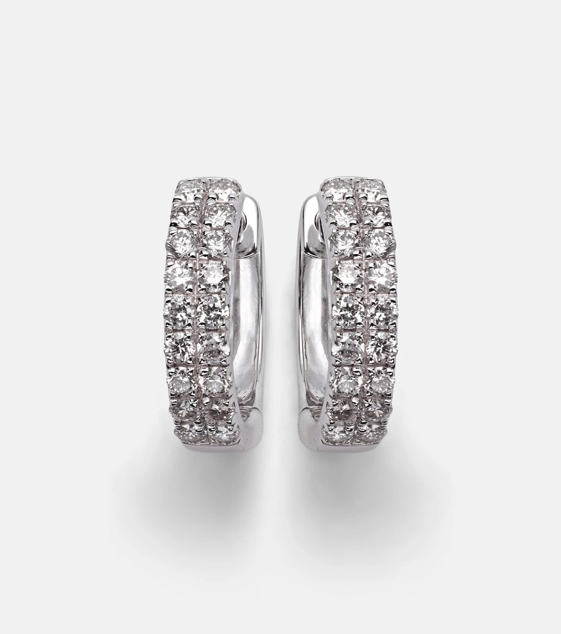 Stone and Strand - 14kt white gold earrings with diamonds