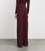 Red Cady Wide-Leg Trousers