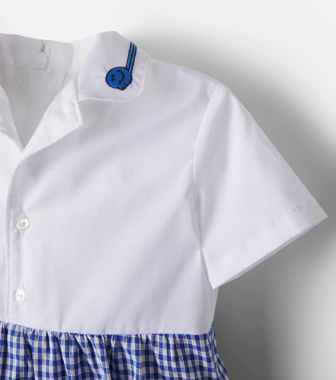 Gucci Kids - Baby checked cotton-blend playsuit